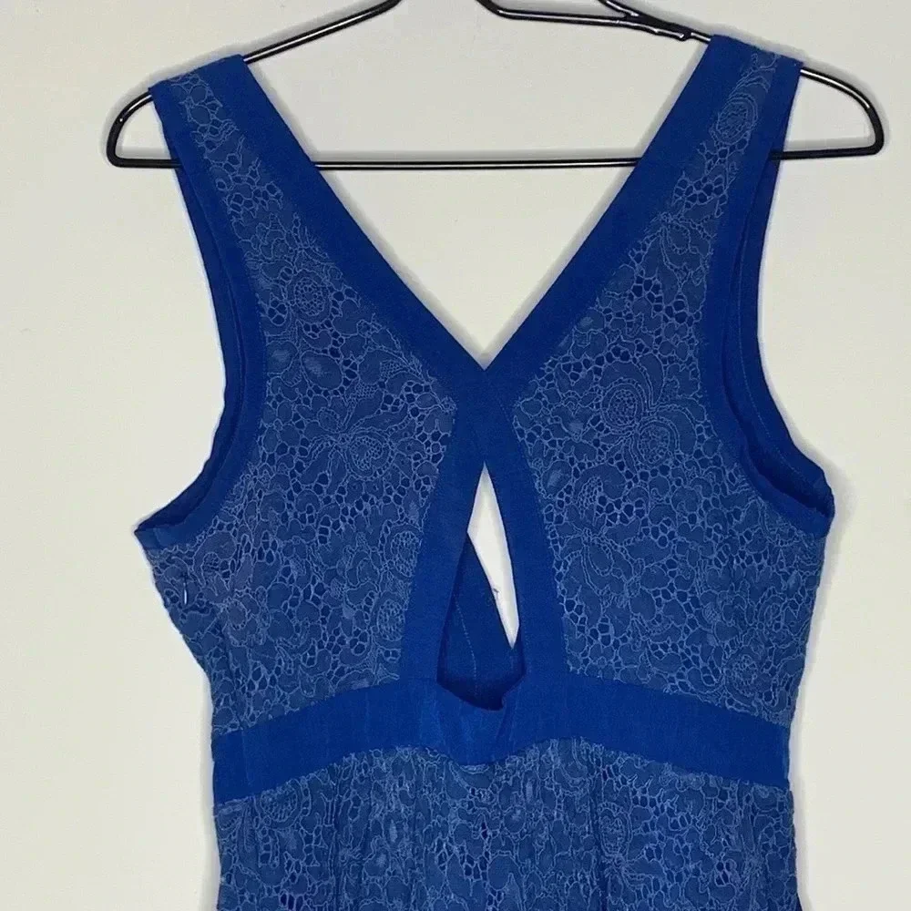 Free People Lovingly In Lace Blue Dress Size Small